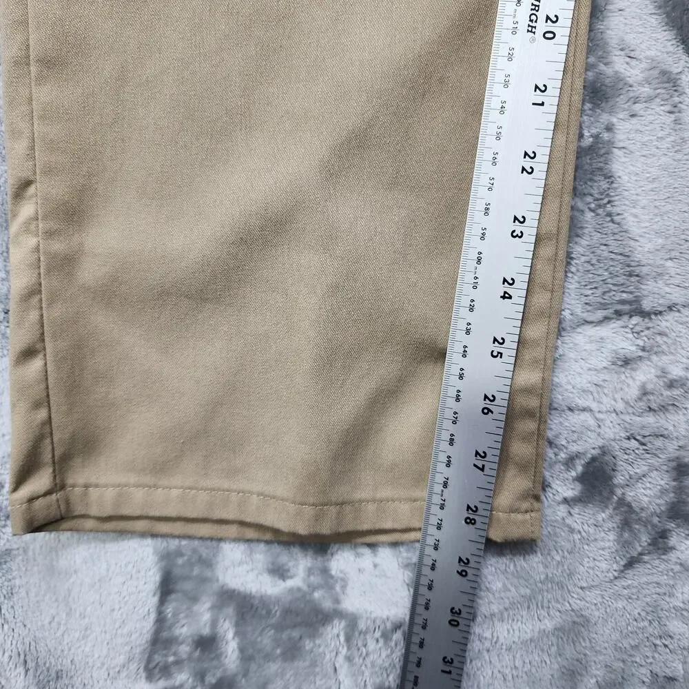 Dickies Pants‎ Womens 12P PETITE Tan Khaki Stretch Twill FLEX Relaxed Fit Skater